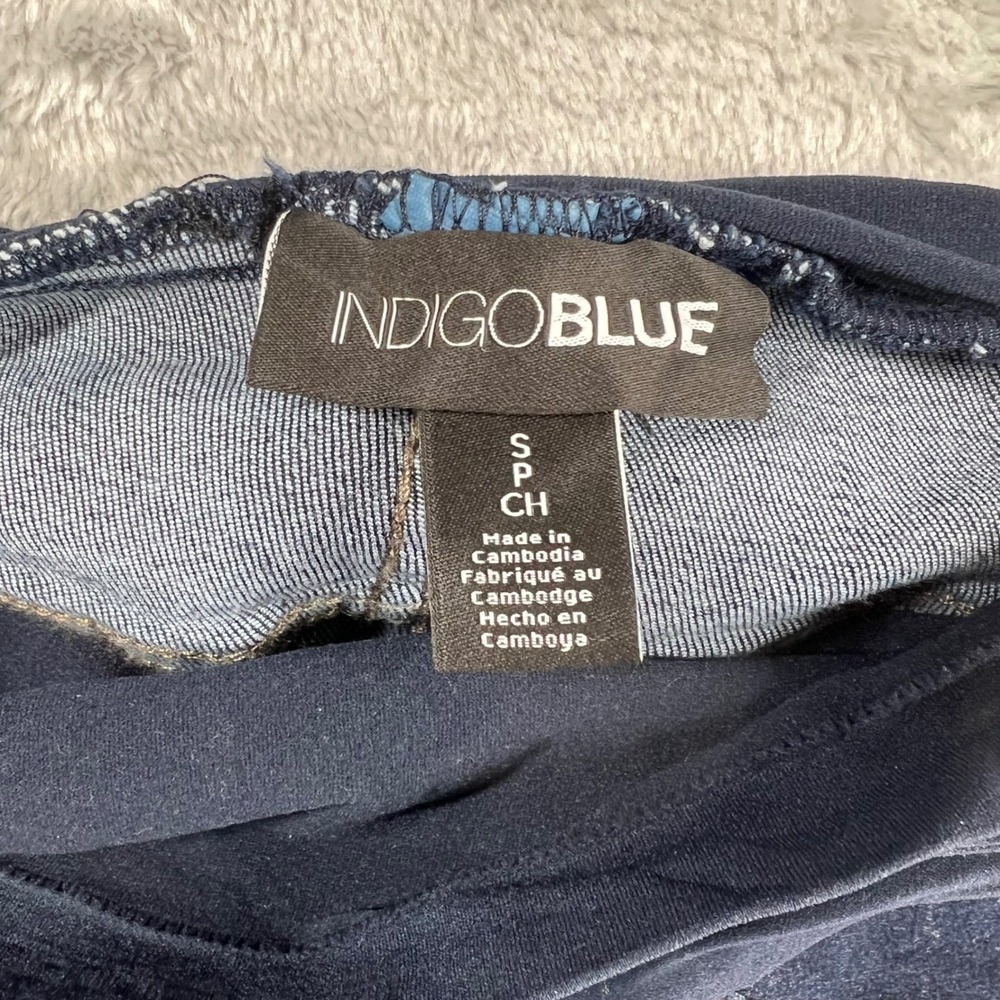 Indigo Blue Womens Maternity Skinny Jeans Dark Wash Full Belly Panel Size Small - Picture 6 of 12